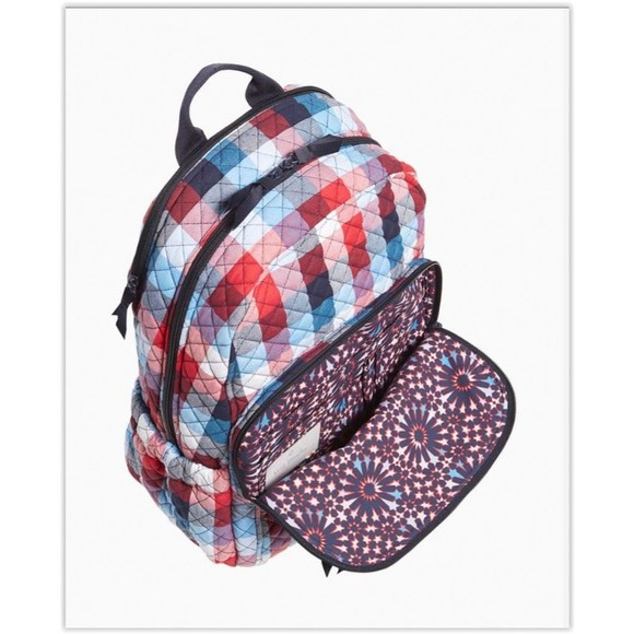 NWT Vera Bradley Campus Backpack in Patriotic Plaid #27966-11404 - Picture 8 of 10